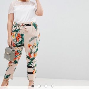 River Island Plus Size Tropical Trouser
